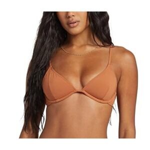 ☀️Billabong Sol Searcher Reese Underwire Bikini Top Golden Brown Size Medium NWT